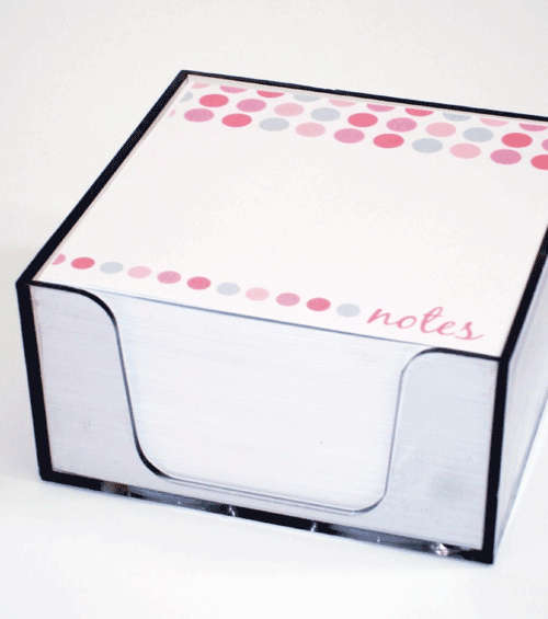 Memo cubes and holders