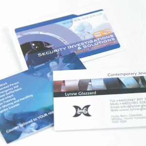 Business card: Gloss Laminated front