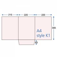400gsm Matt Laminated 3-Panel A4 Folders