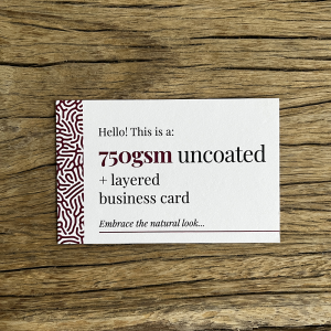Uncoated Layered Business Cards