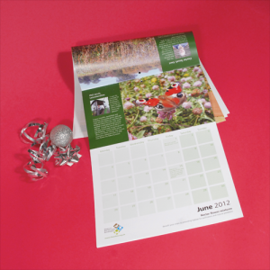 100gsm Uncoated 14 Mth Calendars : 2 Pages Per Mth