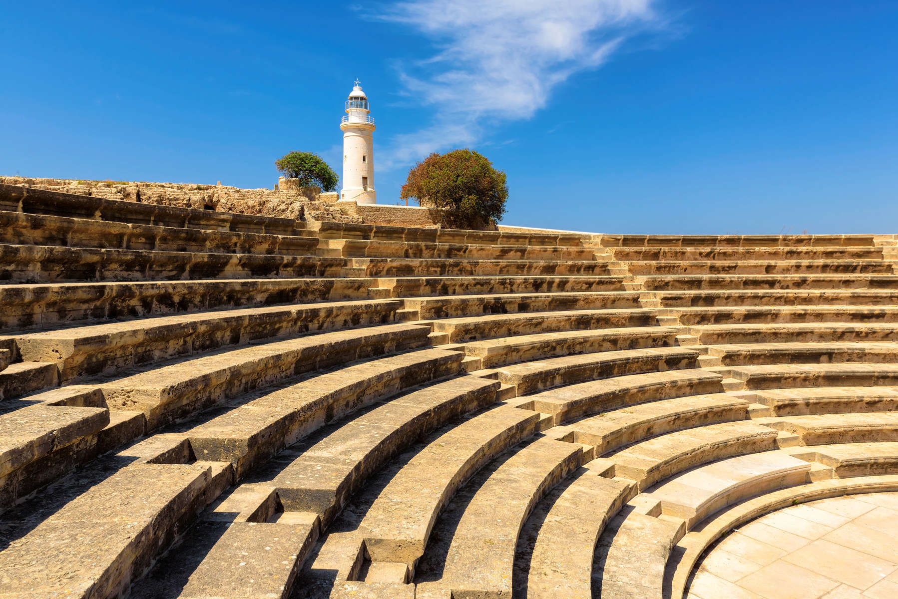 Lighthouse and Odeion Agora, Cyprus.
