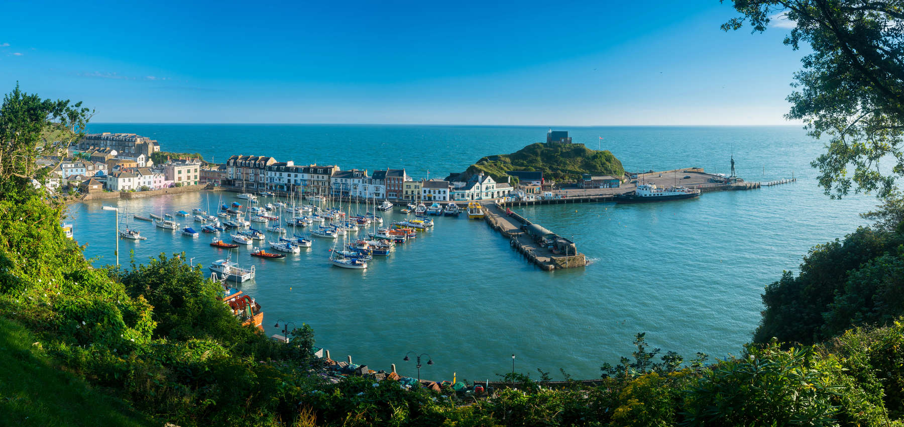 Sunrise over the tourist town of Ilfracombe in Devon