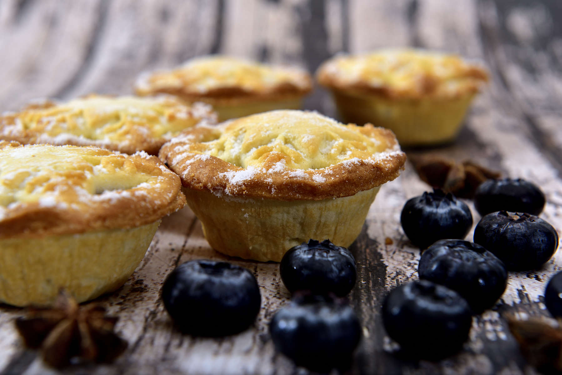Homemade blueberry mince pie