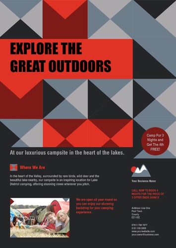 Camping A4 Leaflets by C V