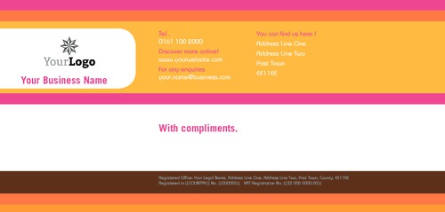 Tanning Salon 1/3rd A4 Compliment Slips by C V