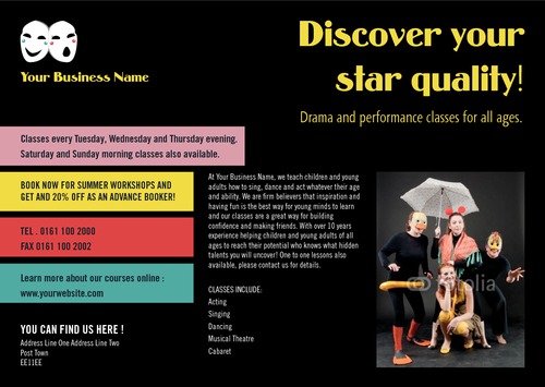 Acting Class A5 Flyers by C V