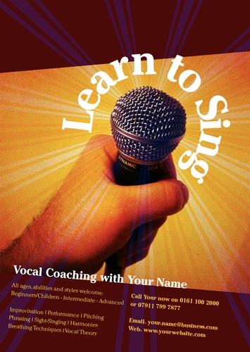 Vocal Coach A5 Flyers by Barnaby Wild
