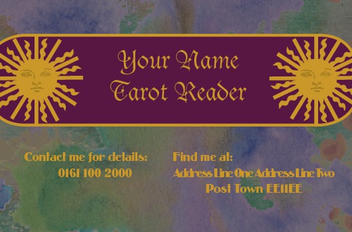 Tarot Card Reader Business Card  by C V