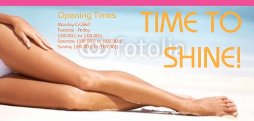 Tanning Salon 1/3rd A4 Flyers by C V