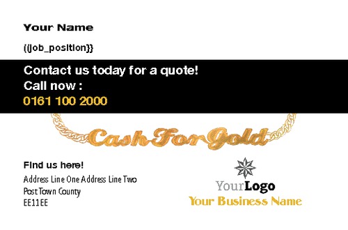 Business Card Cash For Gold Collection by C V