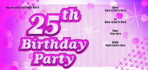 Birthday Party 1/3rd A4 Invitations by Neil Watson