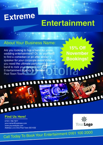 Entertainer A4 Flyers by Ro Do