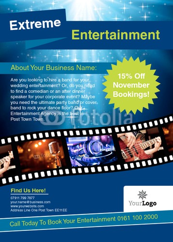 Entertainer A6 Flyers by Ro Do