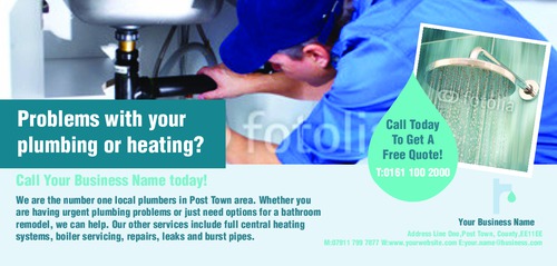 Plumbers 1/3rd A4 Flyers by Nickola O'Connor