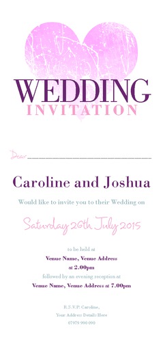  1/3rd A4 Invitations by Christopher Heath