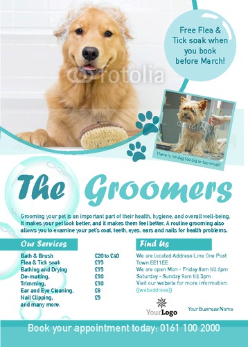 Dog Groomers A6 Flyers by Ro Do