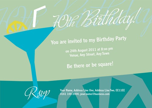 Cocktail Bar A5 Invitations by Alan Gunning