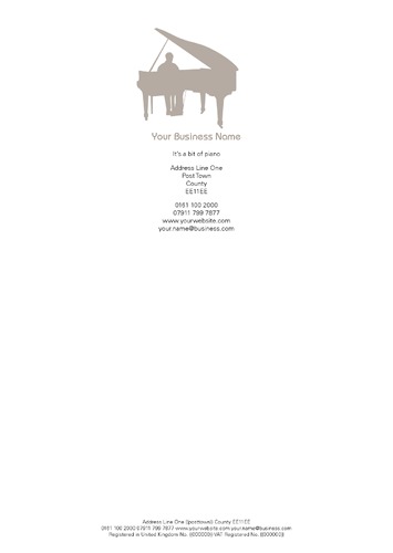 Music A4 Letterheads by Nicola Andrews