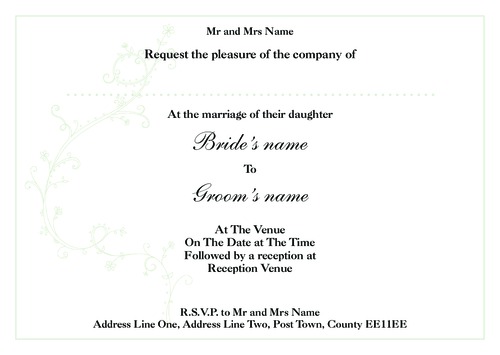 Marriage A5 Invitations by Paul Wood