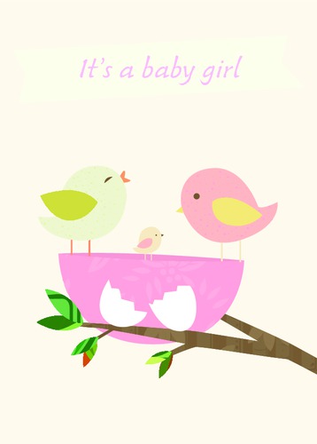 New Baby Regular (folds to A6) Greeting Cards by Ro Do