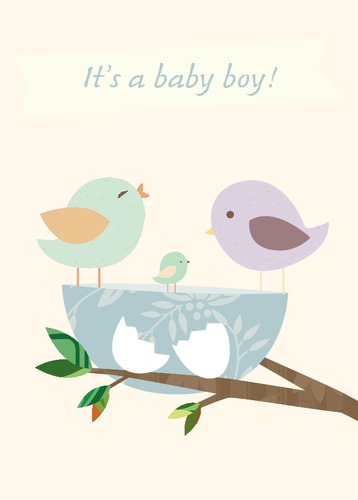 New Baby Regular (folds to A6) Greeting Cards by Ro Do