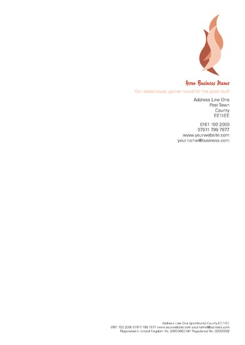 Restaurant A4 Letterheads by Nicola Andrews