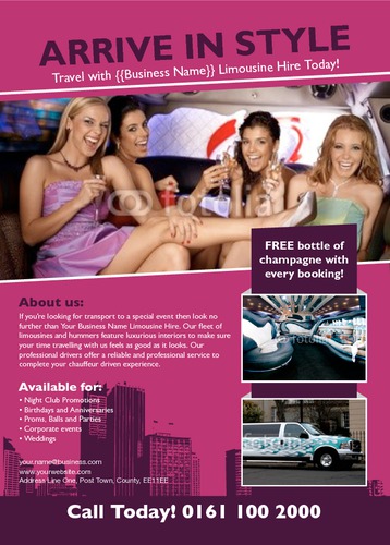 Taxi Hire A6 Flyers by Ro Do