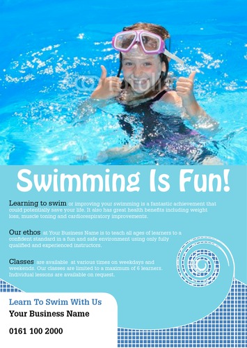 Swimming Pool A5 Leaflets by Simon Newsham