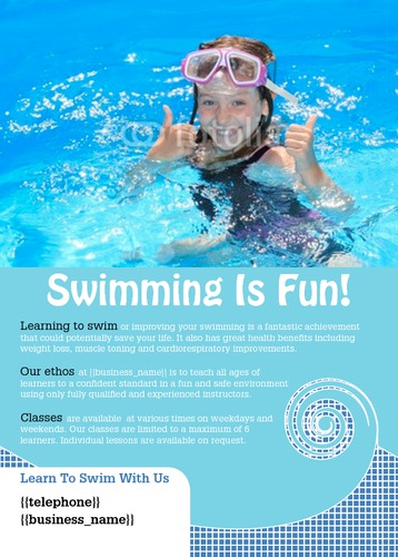 Swimming Pool A6 Leaflets by Simon Newsham
