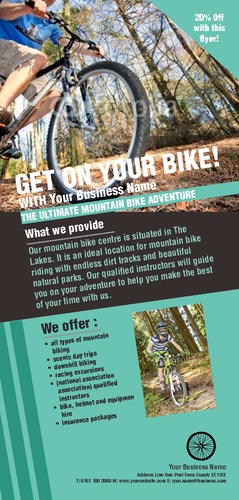 Bike Hire 1/3rd A4 Flyers by Rebecca Doherty