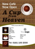 Coffee Shop A5 Flyers by Templatecloud 