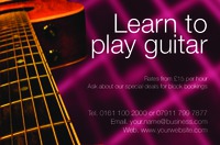 Guitar Business Card  by Templatecloud 