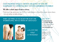 Tattooists A6 Leaflets by Templatecloud