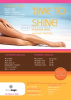 Tanning Salon A5 Flyers by Templatecloud 