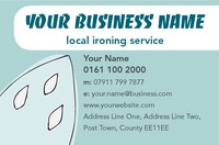 Ironing and Laundry Services Business Card  by Templatecloud 