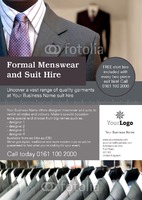 Suit Hire A4 Flyers by Templatecloud 