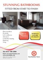 Bathroom Fitters A3 Posters by Templatecloud 