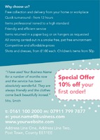 Ironing and Laundry Services A6 Flyers by Templatecloud