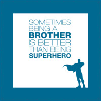 20x20" with premium frame my hero brother by Templatecloud 