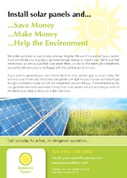 Solar Panels A6 Flyers by Templatecloud 
