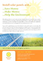 Solar Panels A6 Leaflets by Templatecloud 
