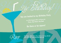 Cocktail Bar A5 Invitations by Templatecloud 