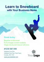 Snowboard Instructor A6 Flyers by Templatecloud 