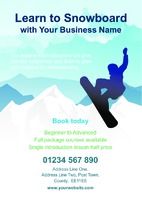 Snowboard Instructor A5 Flyers by Templatecloud 