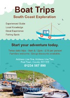 Boat Trip A6 Leaflets by Templatecloud 