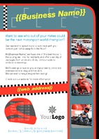 Go Karting A5 Flyers by Templatecloud 