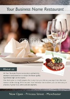 Restaurant A5 Flyers by Templatecloud 