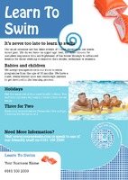 Swimming Pool A5 Leaflets by Templatecloud