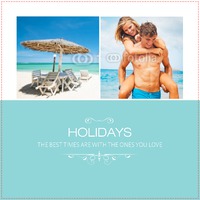 20x20" with premium frame Family Holiday by Templatecloud 